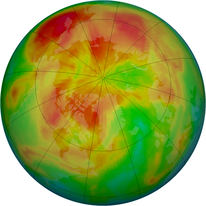 Arctic ozone map for 12 April 2004